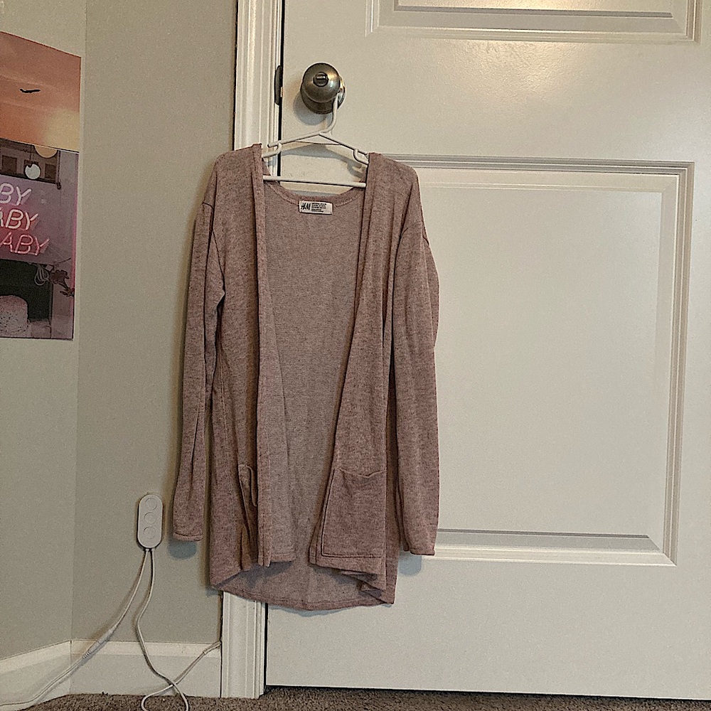 H&M pink girls long sweater